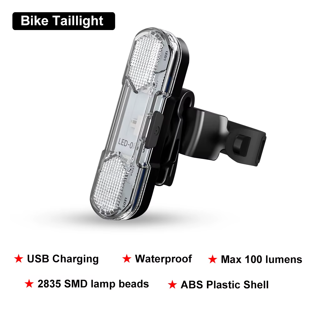 Feu arrière de vélo, Rechargeable par USB, étanche, pour la conduite de nuit, avertissement de sécur