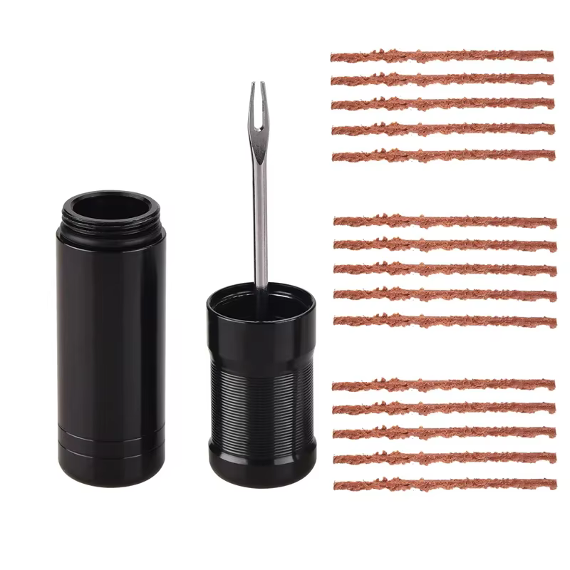 Kit de réparation de pneus tubeless pour vélo – Bandes de caoutchouc, bouchons de réparation et outi