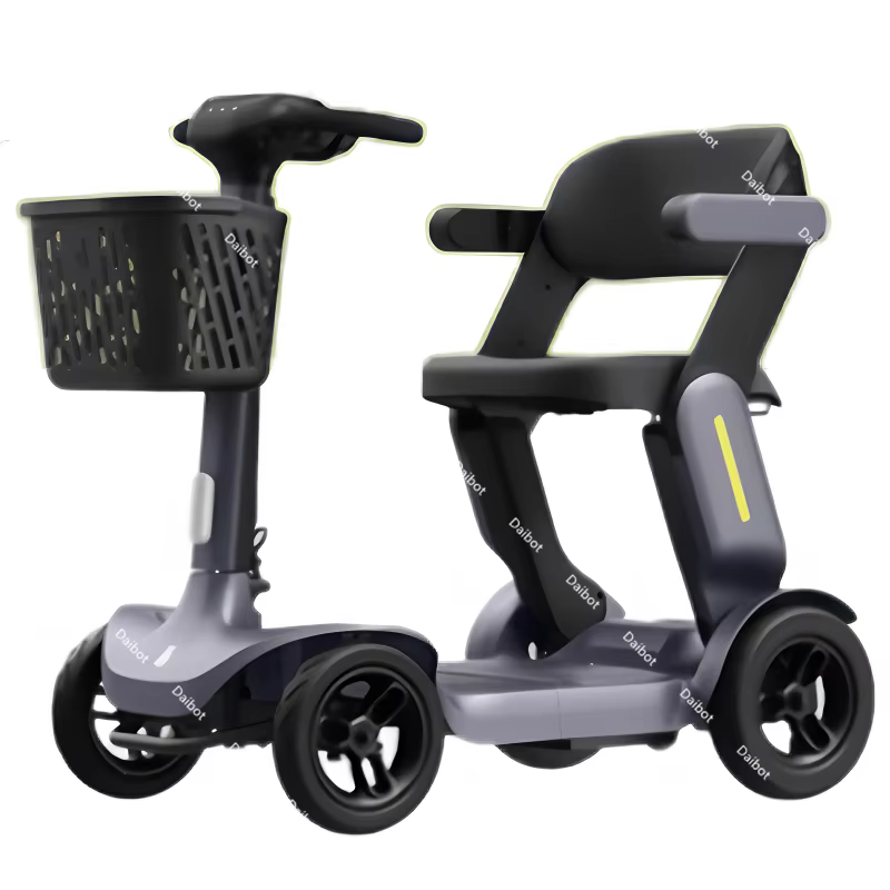 Scooter de mobilité intelligent de voyage pliable 4 roues pré-assemblé avec siège à Induction/remont