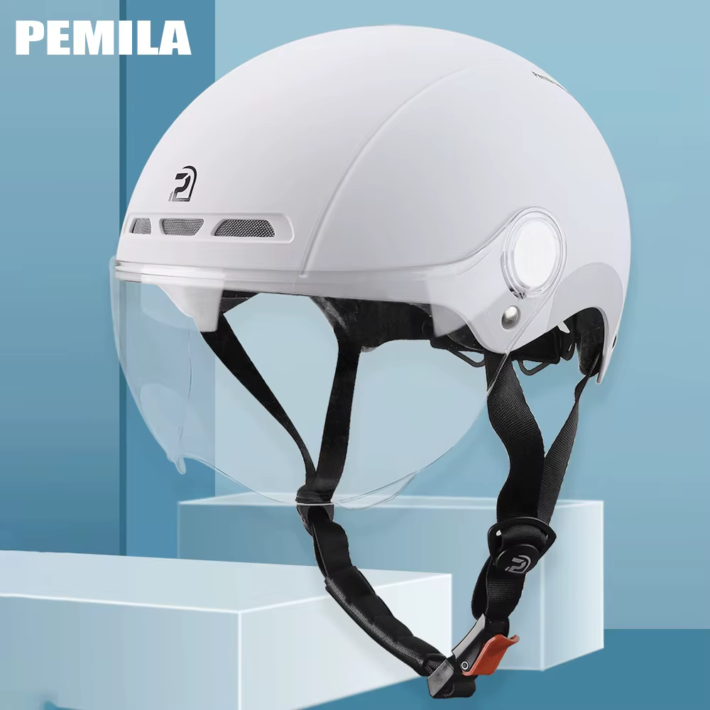 PEMILA-Casque de vélo avec lunettes pour homme et femme, casque de vélo, autocollant de coulée, lent