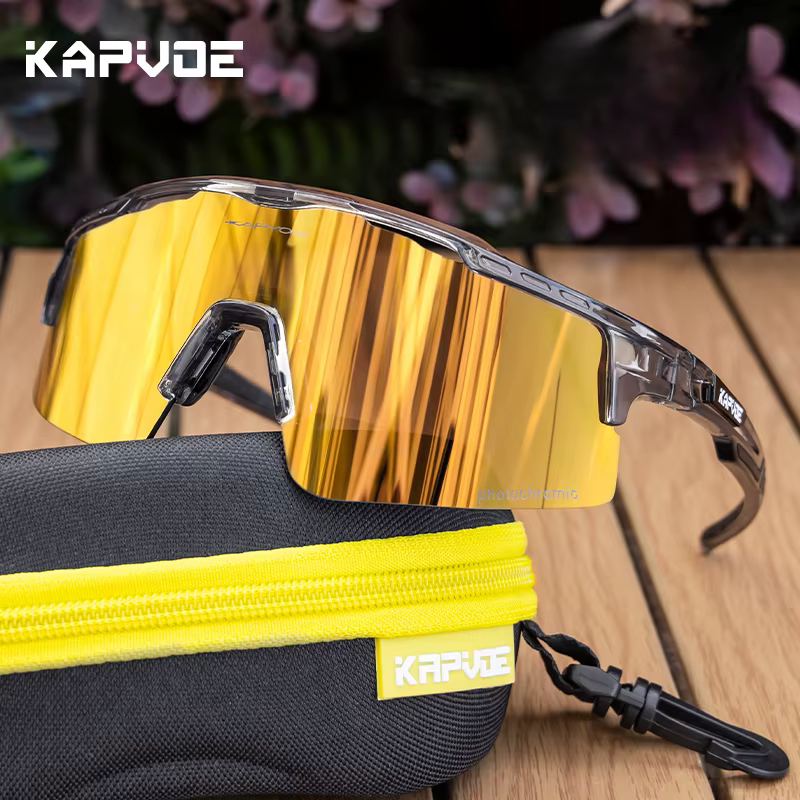 Kapvoe lunettes de cyclisme photochromiques vtt équitation patinage lunettes de soleil UV400 lunette