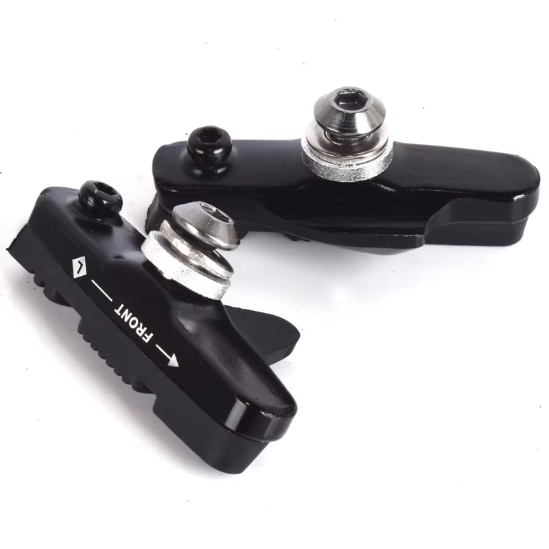 Plaquettes de frein de vélo avec rainure anti-boue, en alliage d'aluminium silencieux, roue de frict