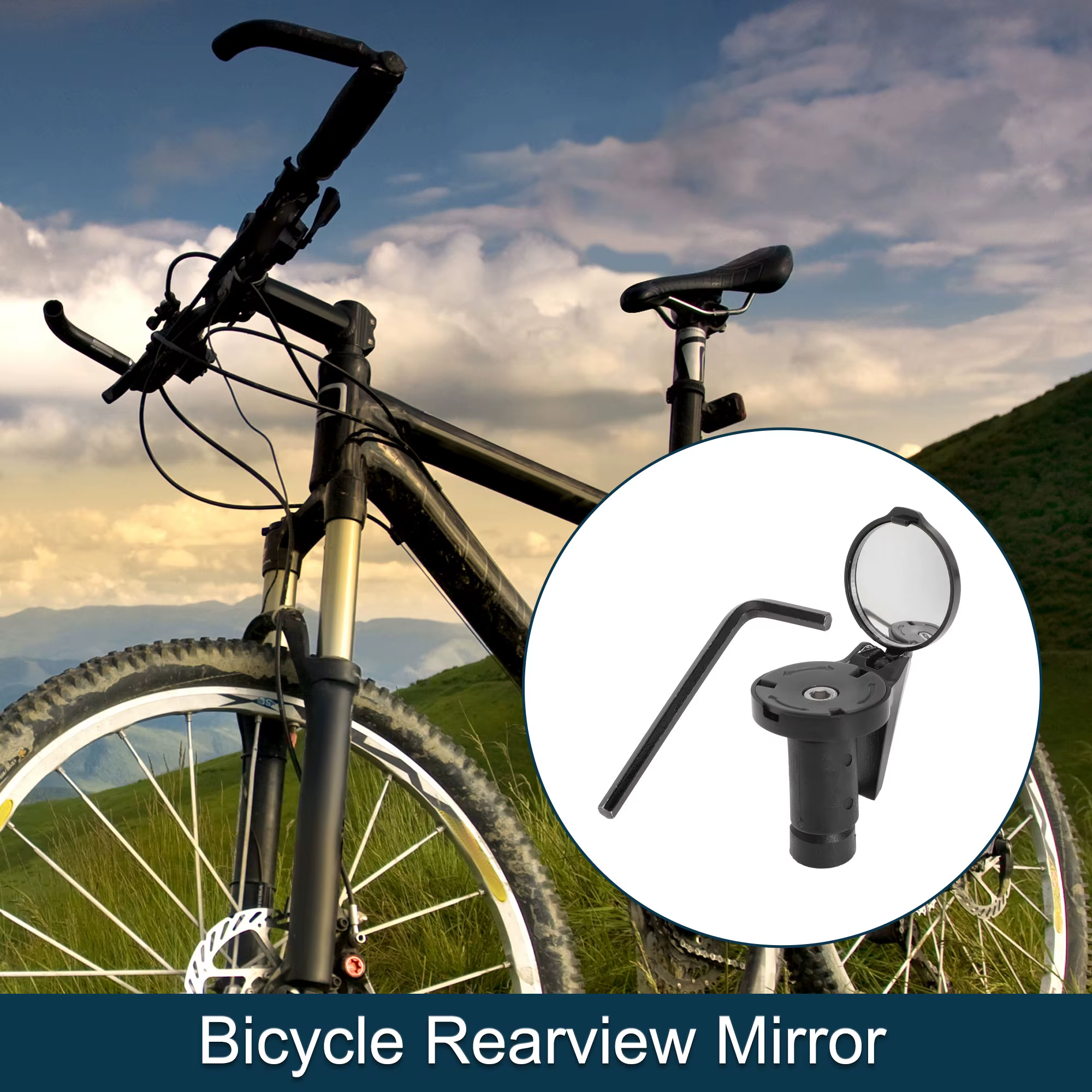 X Autohaux vélo rétroviseur 46x32x44mm avant pour vélo montagne vélo de route 1 ensemble