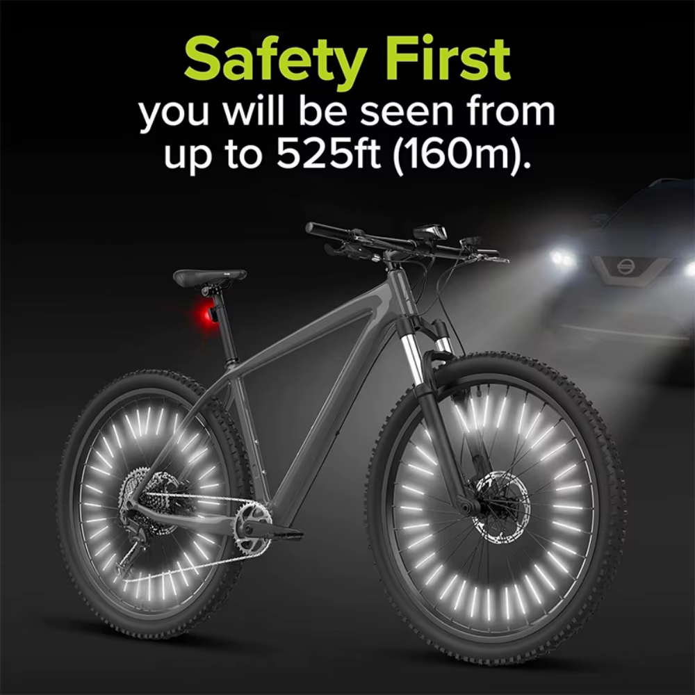 12 pièces ~ 96 pièces rayons de roue de vélo réflecteurs bricolage vélos rayons réflecteur 8cm cycli