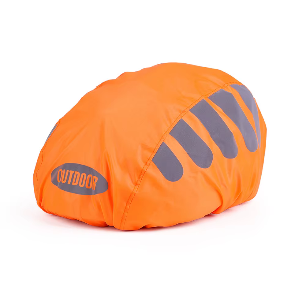 Housse de pluie pour casque de vélo, avec bande réfléchissante, imperméable, coupe-vent