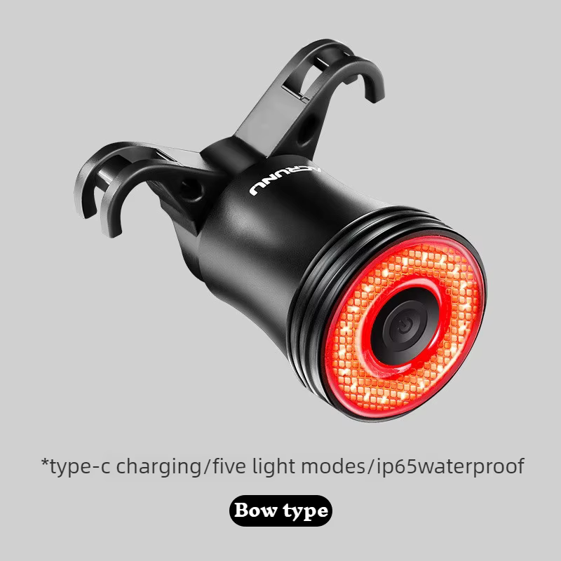 Feu arrière de vélo intelligent, détection de freinage automatique, étanche IPX6, Rechargeable par U