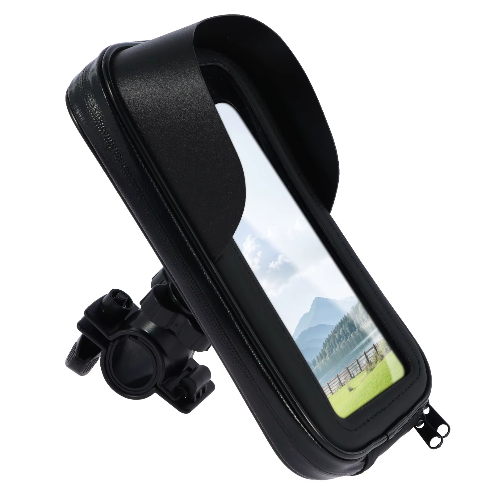 Sac de support de téléphone de vélo, sac de guidon de vélo étanche 360 ° Sac de support de télépho
