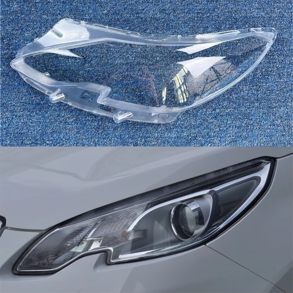 Pour Peugeot 2008 2014 2015 2016 2017 2018 accessoires de véhicule ombre phare phare couvercle en ca