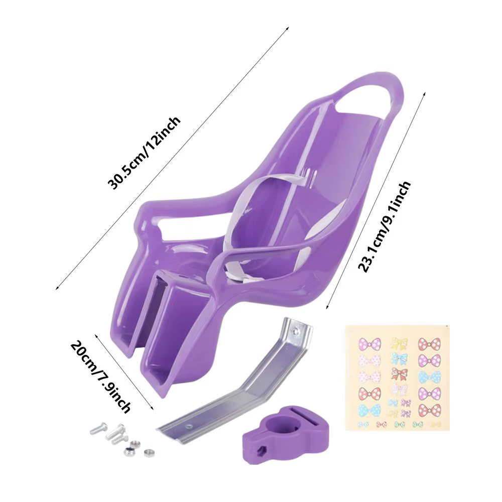 Siège de poupée pour vélo pour filles, accessoires universels avec autocollant, fixation pour vélos 