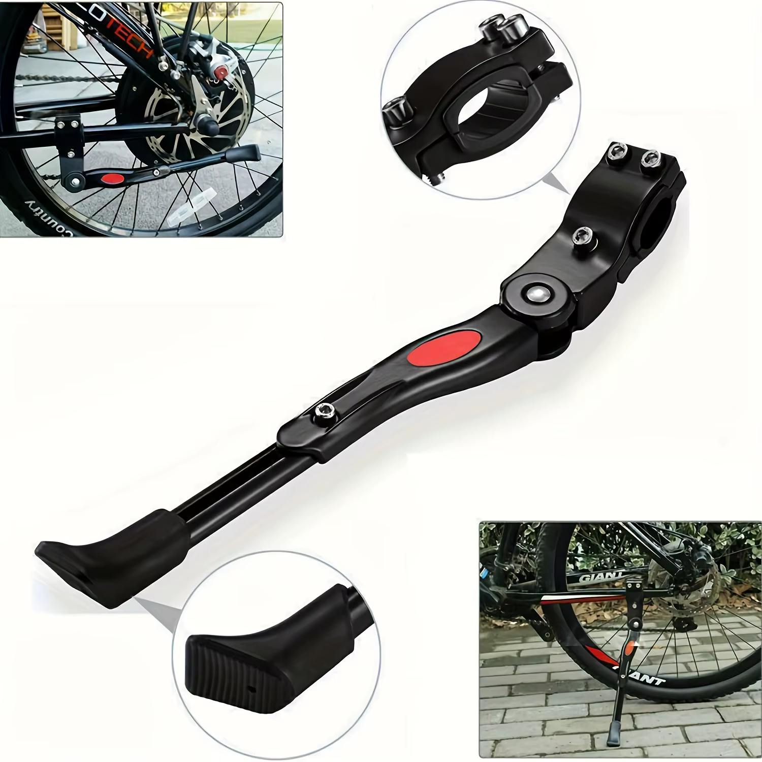 Béquille de vélo robuste et réglable, support latéral durable pour VTT et vélo de route, accessoire 