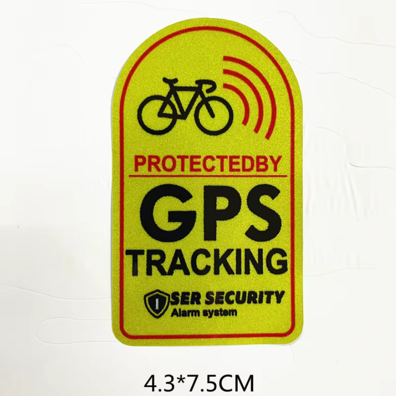1 ensemble d'autocollants GPS pour vélo, scooter, moto, autocollant d'avertissement antivol, autocol
