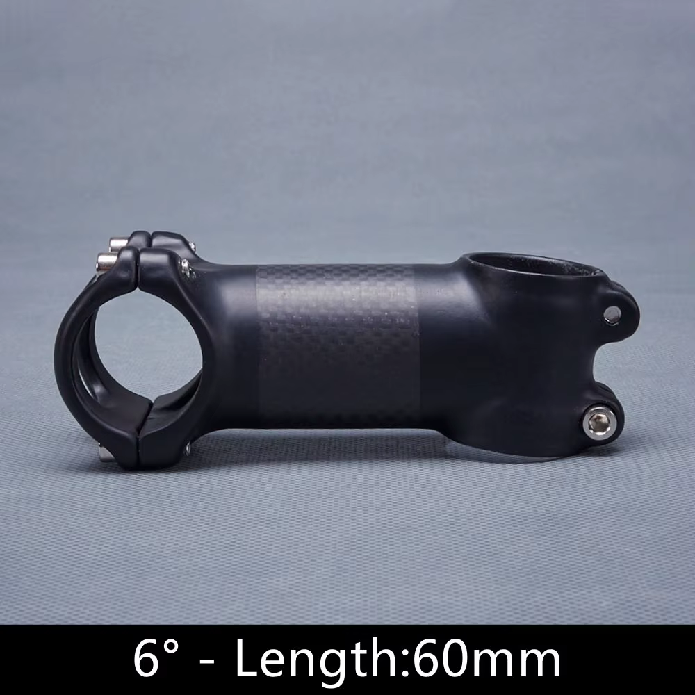 Tige de guidon de vélo 31,8 mm en carbone et alliage d'aluminium, 6/17 degrés, 60/70/80/90/100/110/1