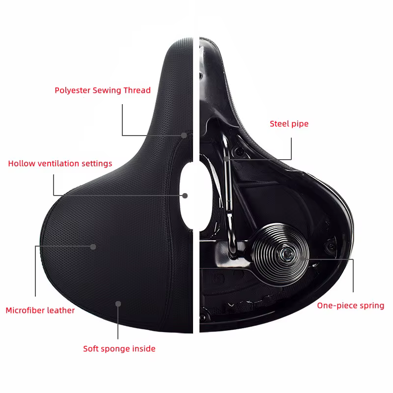 Selle de vélo souple en éponge épaisse, selle en Silicone longue Distance, coussin de siège de vélo 