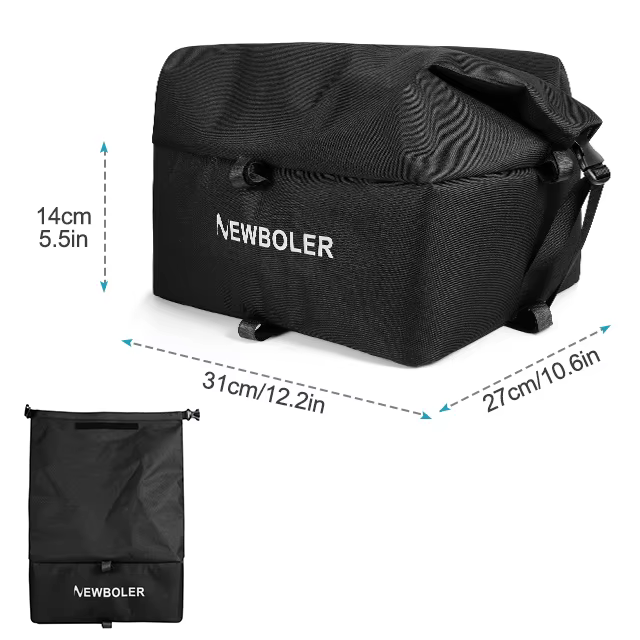 Panier de vélo arrière, sac de support de chargement de vélo, panier avant de grande capacité pour v