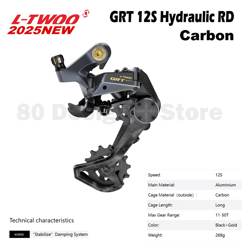 LTWOO hydraulique 12s GRT 1X12 vitesses vélo de gravier GRT dérailleur arrière en Fiber de carbone G