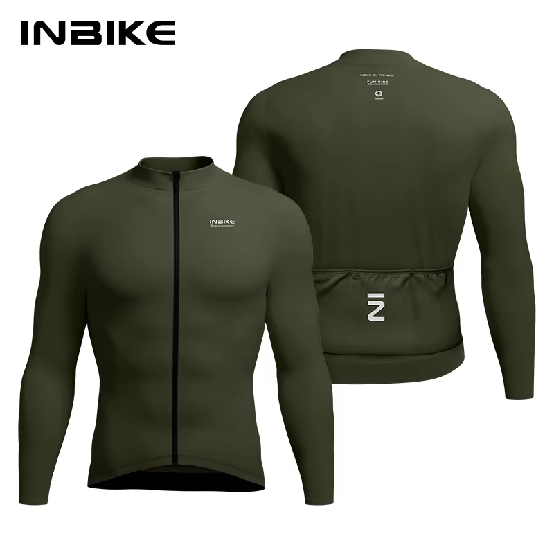 INBIKE 2025 hiver homme maillot de cyclisme à manches longues thermique polaire vélo maillot vtt vêt