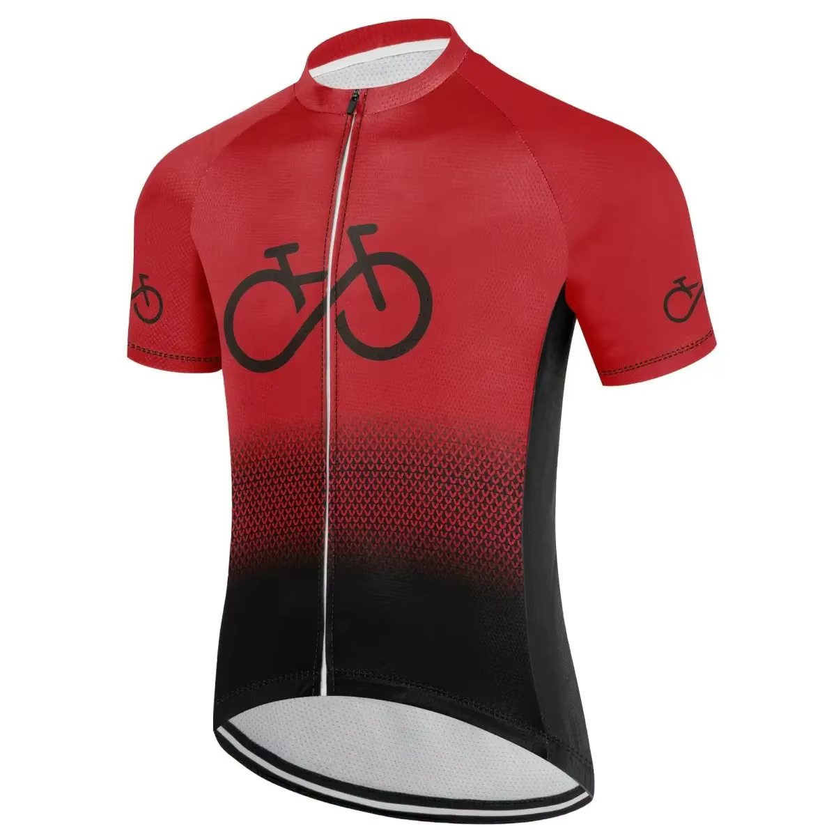 Maillot de cyclisme à manches courtes pour homme, haut respirant à séchage rapide, chemise de vélo V