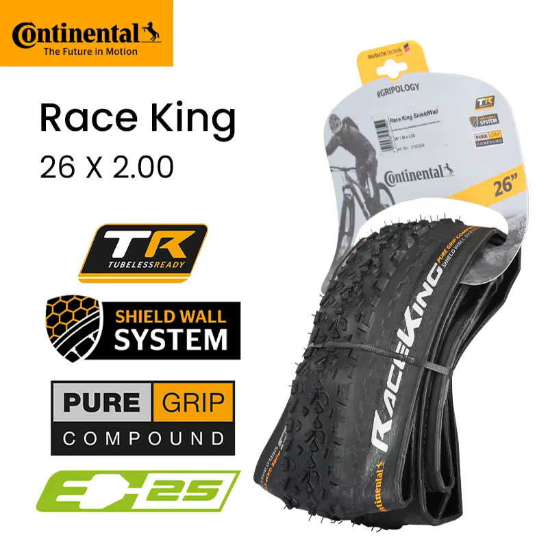 Pneu de vélo Continental Race King, jante 29 26 27 MTB 180TPI, pneu pliable anti-crevaison, pneu de 