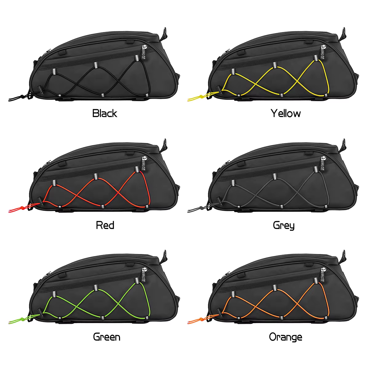 Sac de porte-vélo 3 en 1, sac de coffre étanche, sac de siège arrière de vélo, sac isotherme avec 2