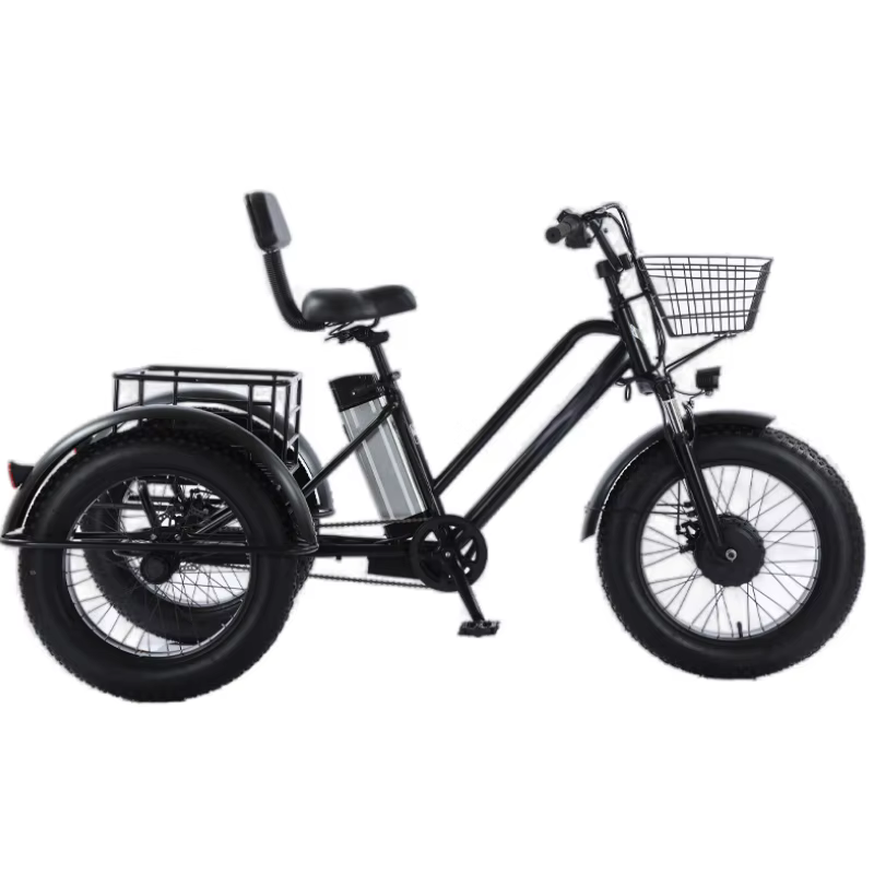 Tricycles électriques tout Terrain à gros pneus de 20 pouces pour adultes 48V 500W vélo électrique à