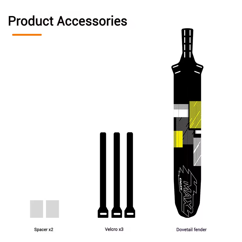 ENLEE VTT garde-boue vélo roue arrière garde-boue vélo de route arc-en-ciel conseil étendu accessoir