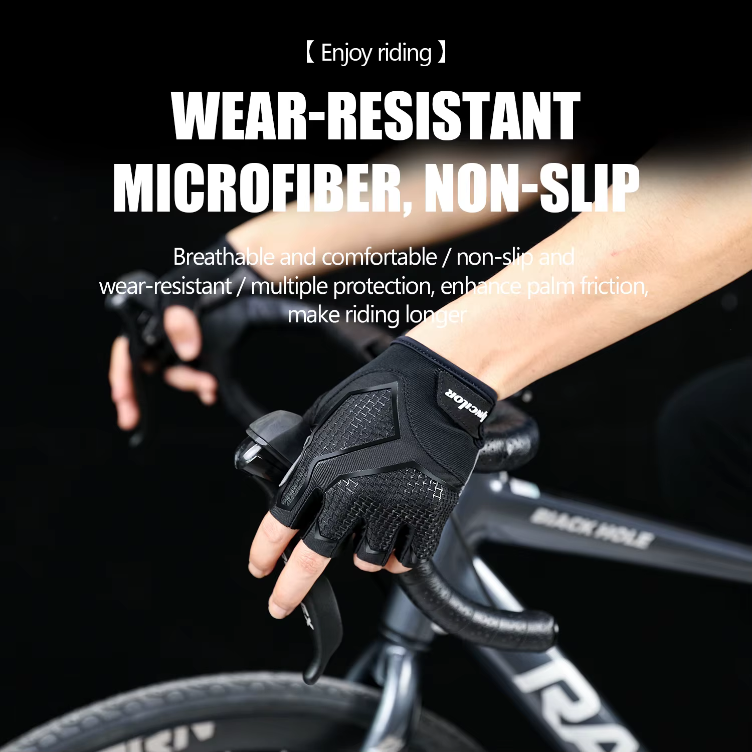 Gants de cyclisme demi-doigt pour hommes et femmes, en Silicone liquide, absorbant les chocs, respir