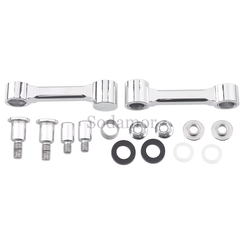 Support de montage de garde-boue avant en aluminium noir/Chrome, accessoire de moto adapté à Harley 