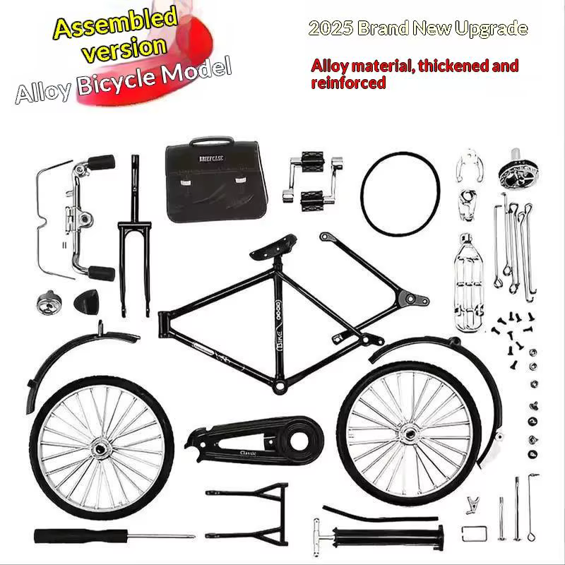 Nouveau modèle de vélo fait main avec cadre de 28 pouces, jouet d'assemblage rétro style années 90,