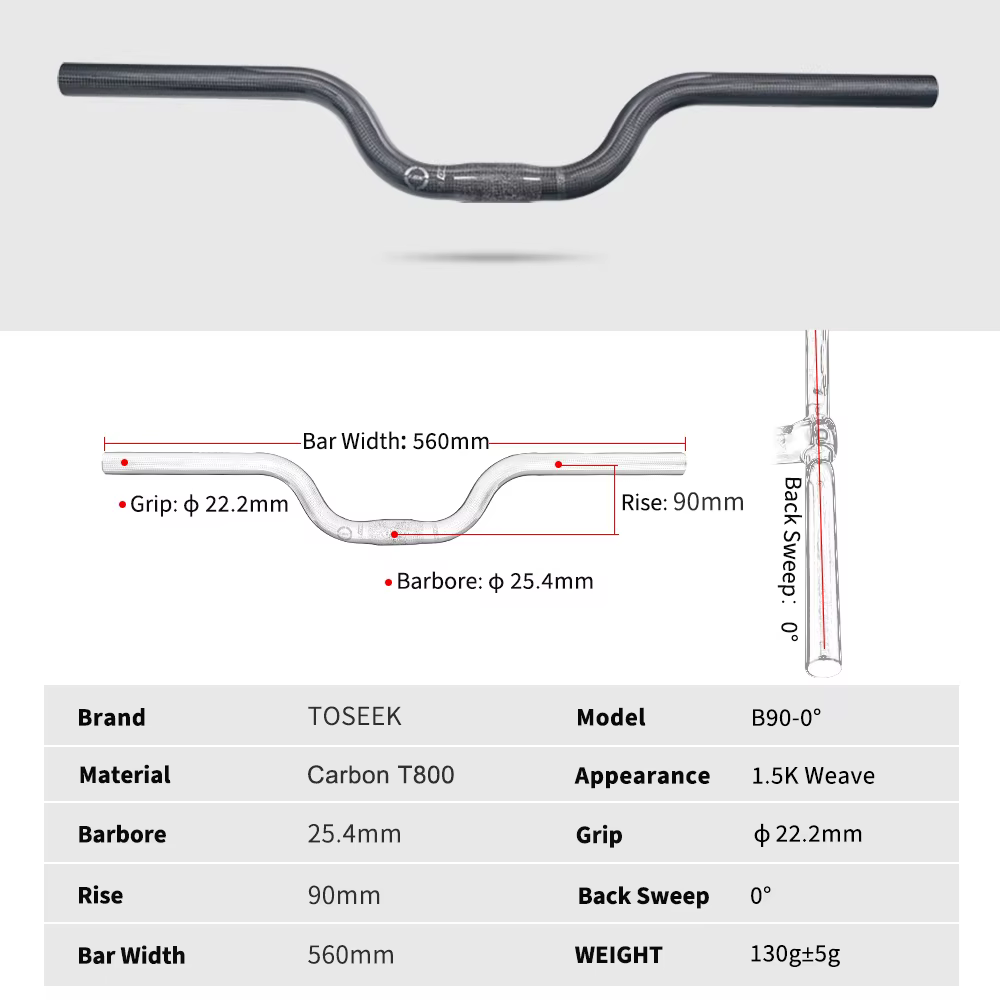 TOSEtransmith-Poignée de vélo pliante portable ultra légère unisexe, poignée M rehaussante, petite g