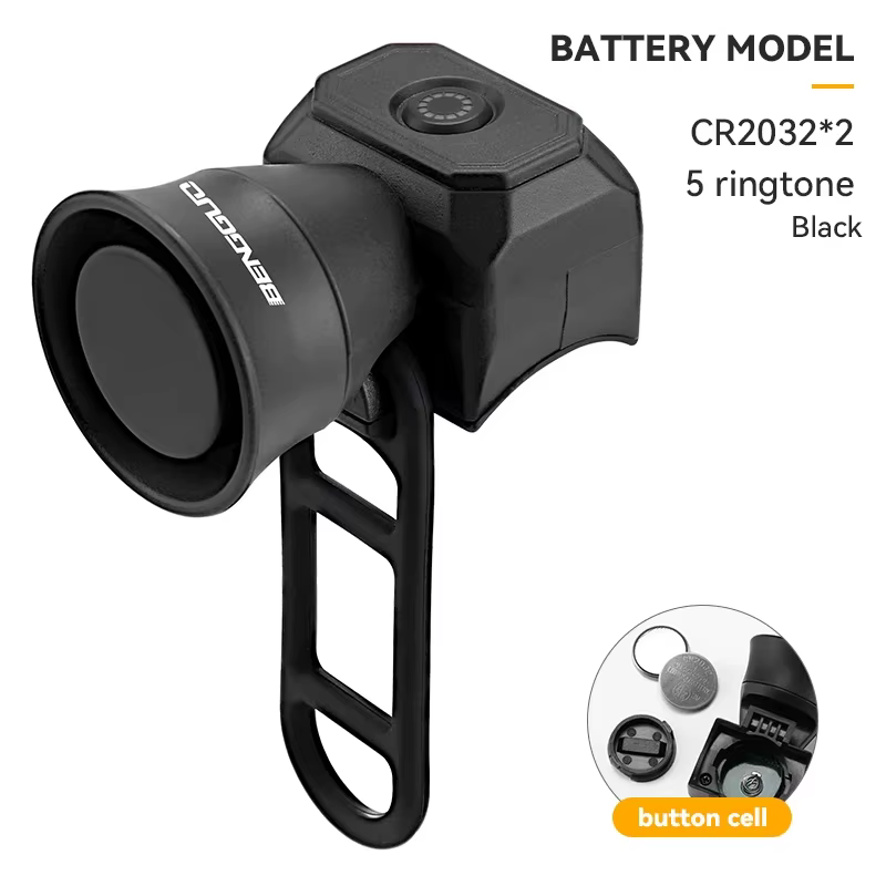 Klaxon de vélo étanche IP4X, 120 db, batterie/chargement, sonnette de vélo, Scooter pour enfants, po