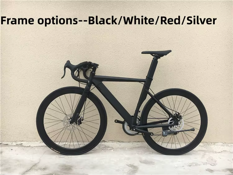 Vélo de route en alliage d'aluminium double frein à disque pour étudiants et adultes, VTT de course 