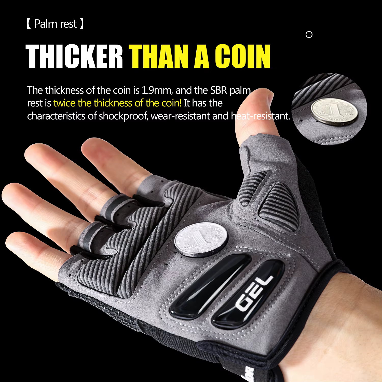 Gants de cyclisme demi-doigt pour hommes et femmes, en Silicone liquide, absorbant les chocs, respir