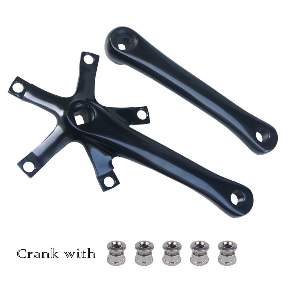 Pédalier de vélo de route 165mm 130BCD, jeu de manivelle conique carrée avec boulon, roue à chaîne 4