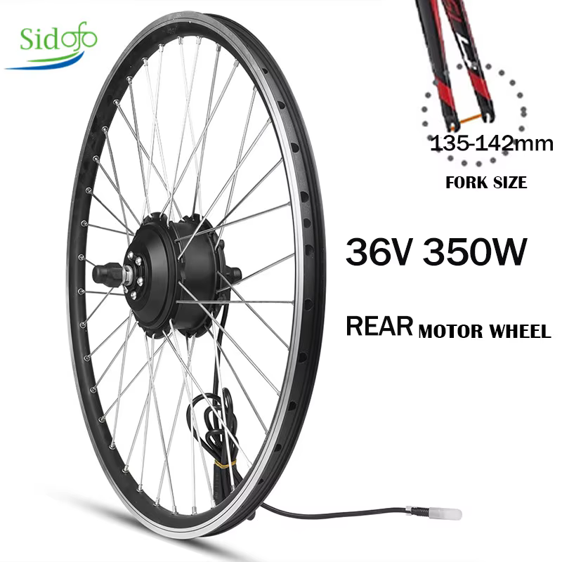 Kit de motorisation de vélo électrique, moteur intégré dans le moyeu de la roue avant/arrière, 36/48