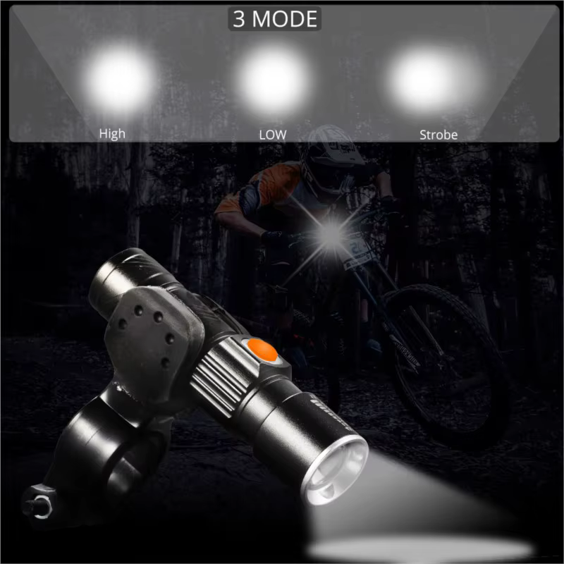 ZK30 3 in1 8000 Lumen vélo vélo lumière USB rechargeable LED étanche Super lumineux Zoom phare arriè