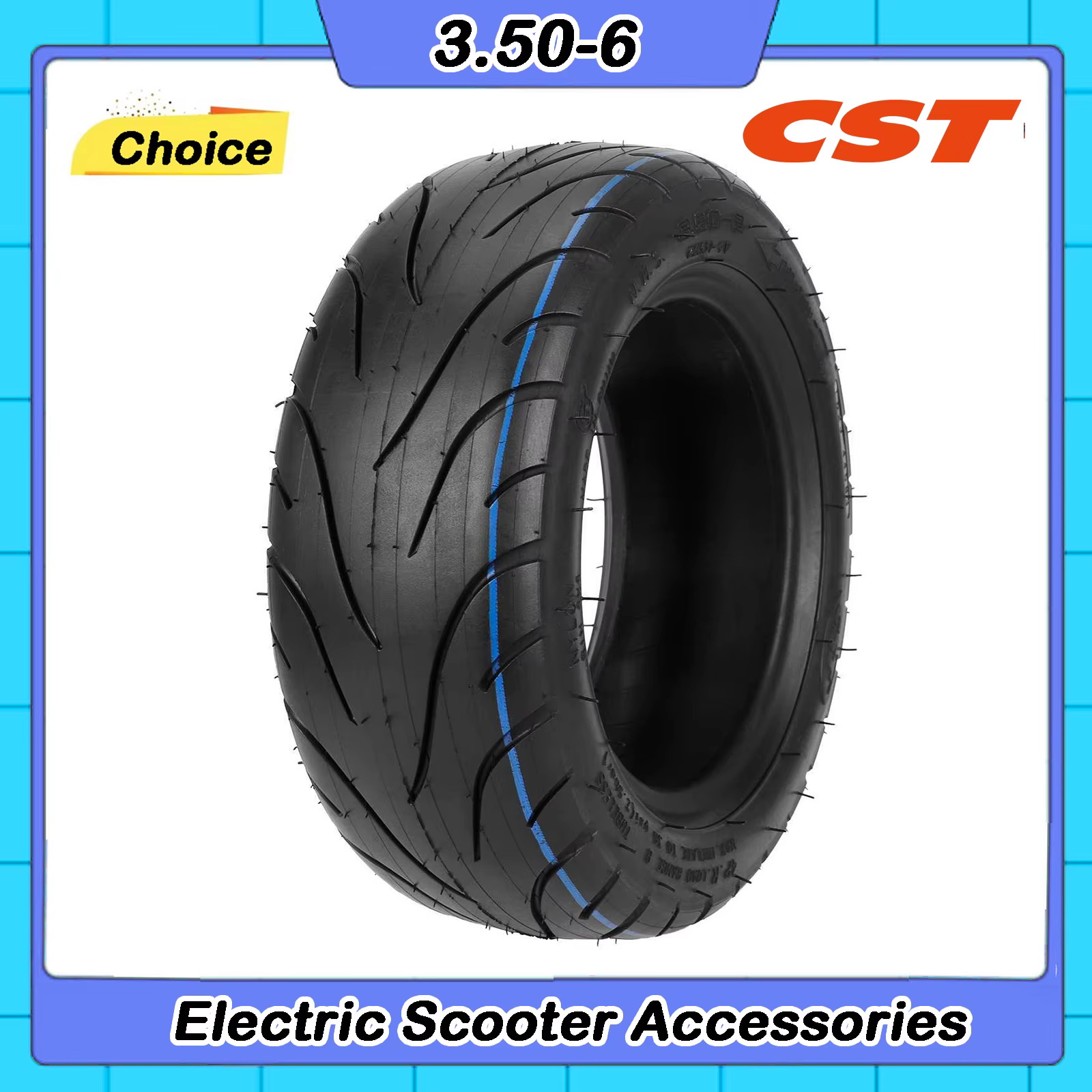 Pneu tubeless CST 3.50-6 pour trottinette électrique et roue d'équilibrage 10X3.50-6 10x4.00-6 90/65