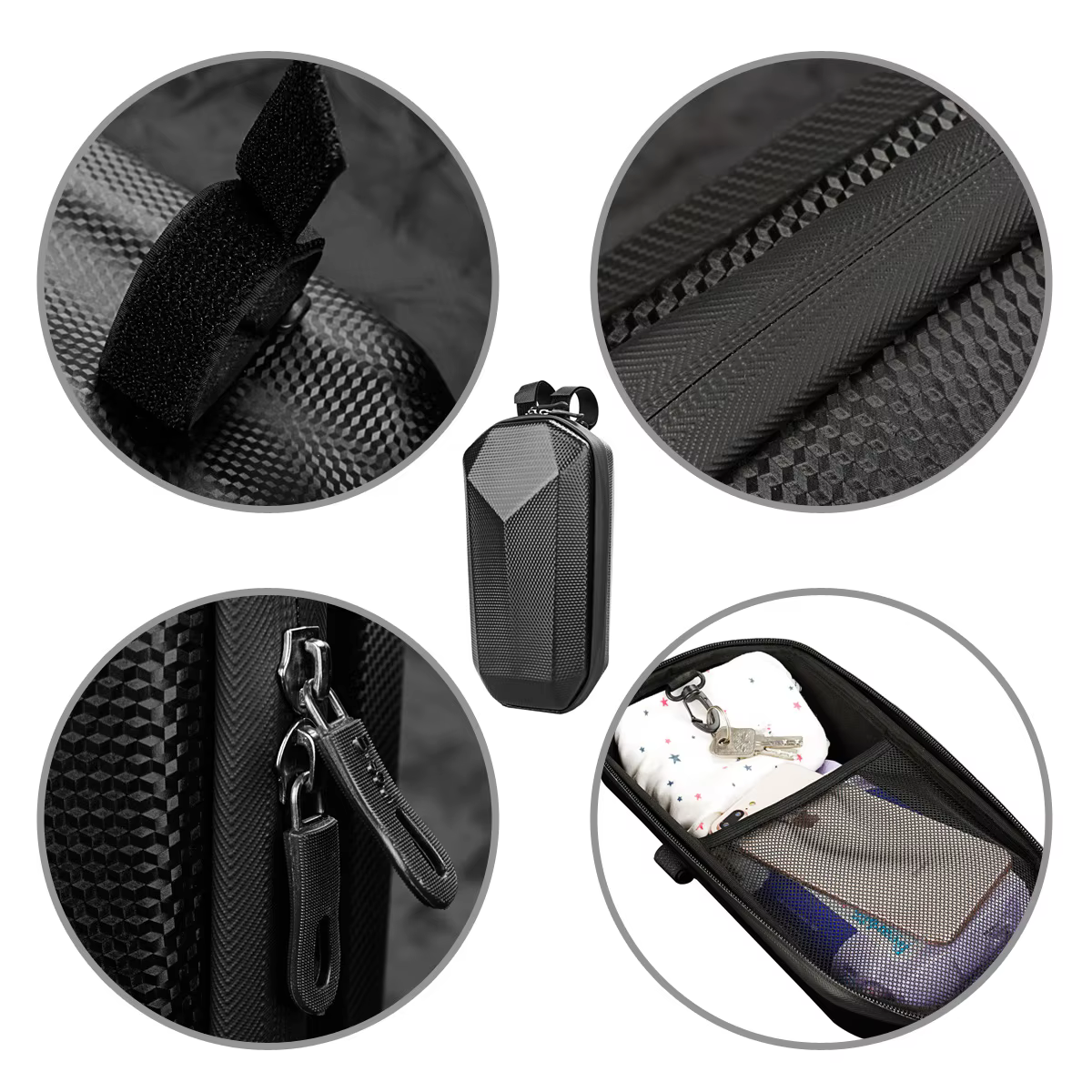 OFFBONDAGE Sacoche de guidon rigide en EVA pour trottinette électrique et vélo pliant – Accessoires