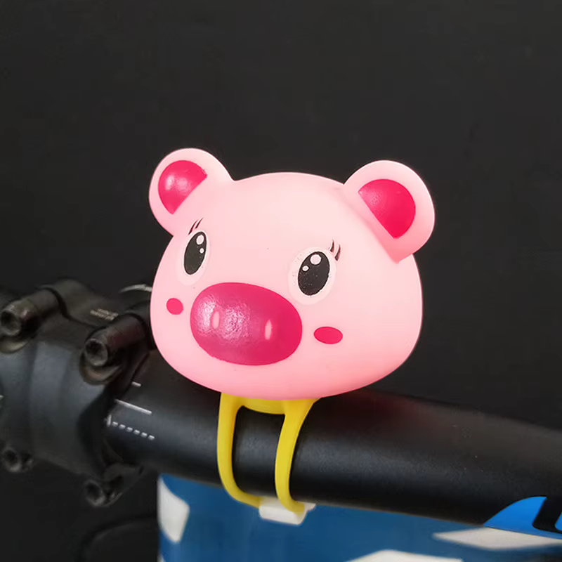 Cloche lumineuse de vélo, Animal de dessin animé, lampe de poche pour vélo de route, vtt, pour enfan