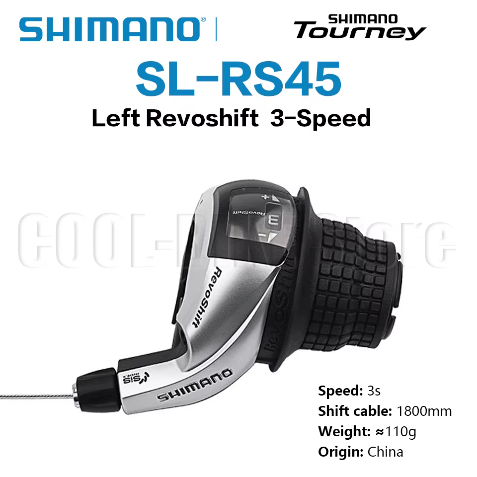 Levier de changement de vitesse Shimano Tourney RS45 Revoshift pour vélo, 3*7s 3*8s 21s 24s, avec po