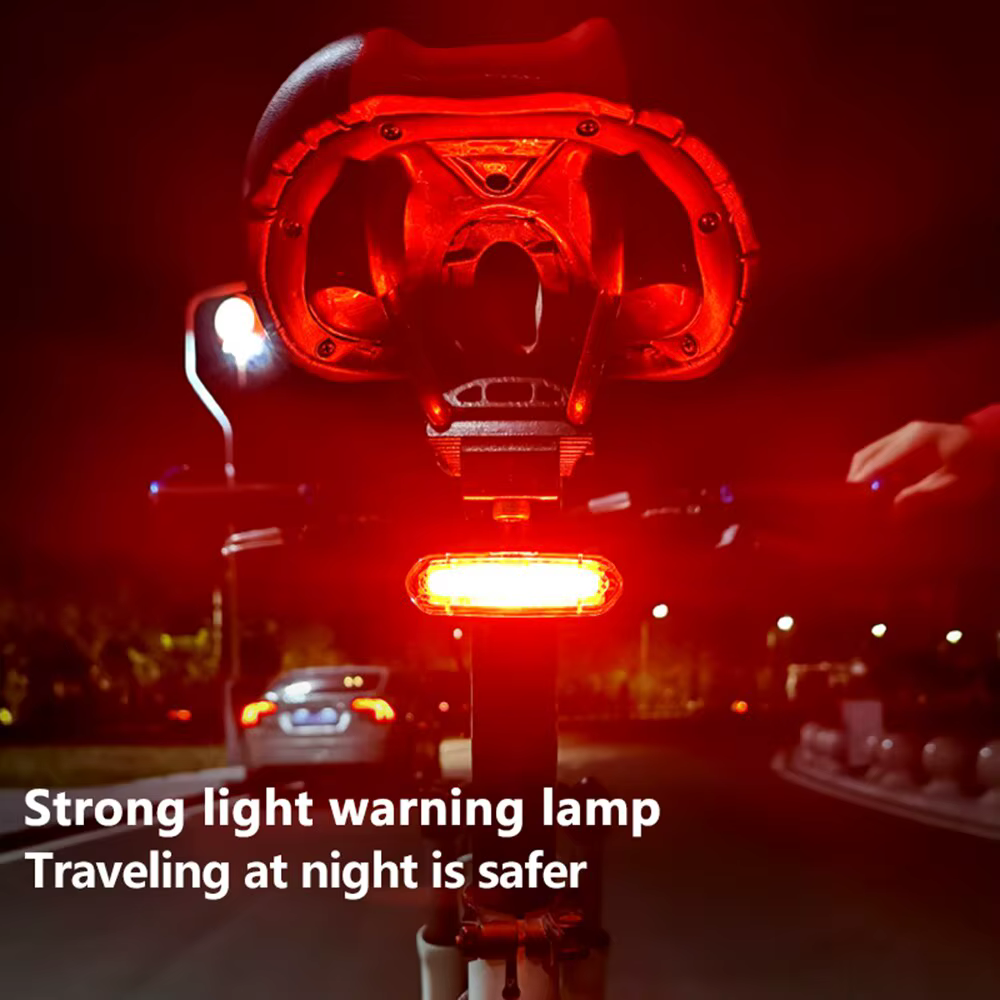 Feu arrière VTT lumière rouge vélo lumière arrière USB Rechargeable LED vélo vélo avertissement lumi