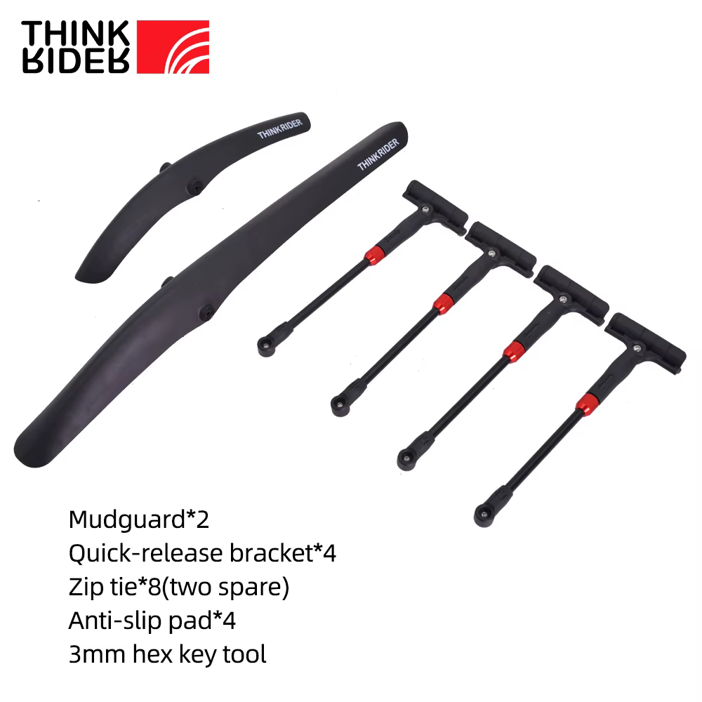 ThinkRider-Garde-boue avant/arrière universel pour vélo de route 700C, ensemble de pièces pour bicyc