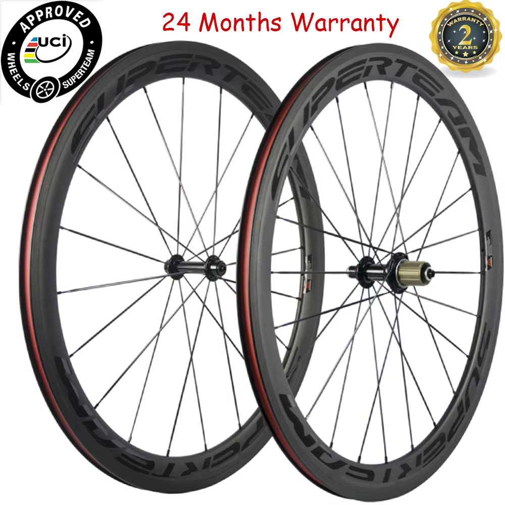 UCI approuvé SUPERTEAM 50mm pneu carbone roues roue de vélo de route 700C carbone roues de vélo haut