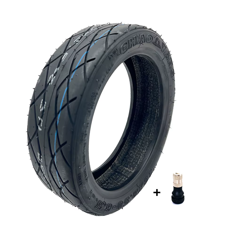 Pneu Tubeless 10x2.50-6.5 avec Valve pour Scooter électrique de 10 pouces, roues avant et arrière, p