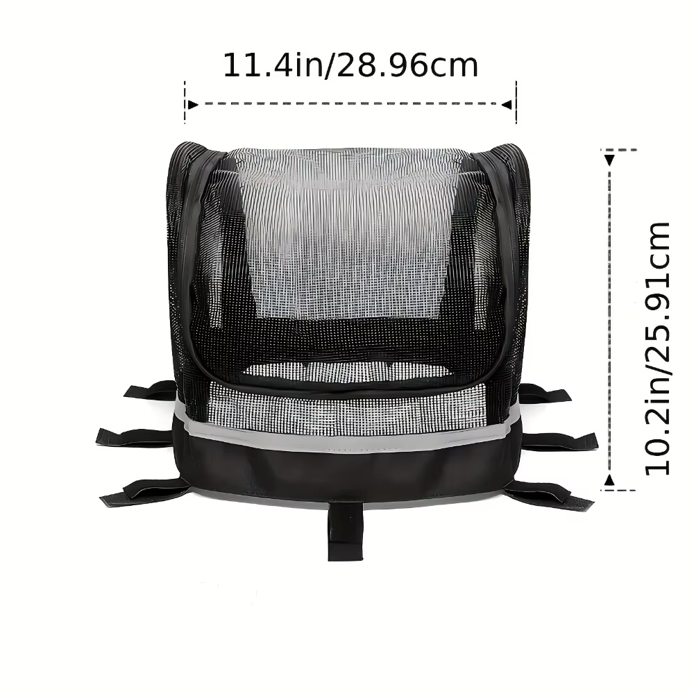 Housse de panier de vélo amovible, ouverture complète de fermeture éclair, couverture de panier de v