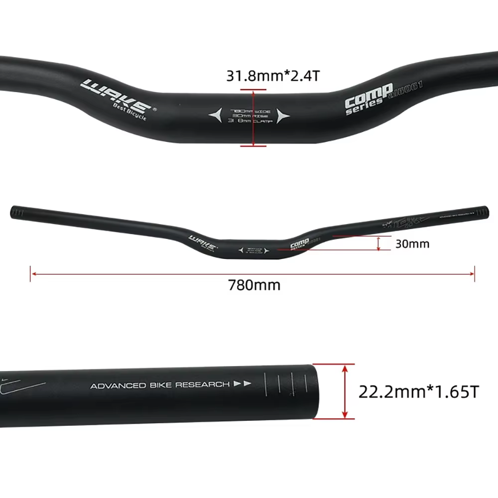 Guidon de vélo VTT, accessoires de guidon de vélo en alliage d'aluminium, taille de poignée 31.8*720