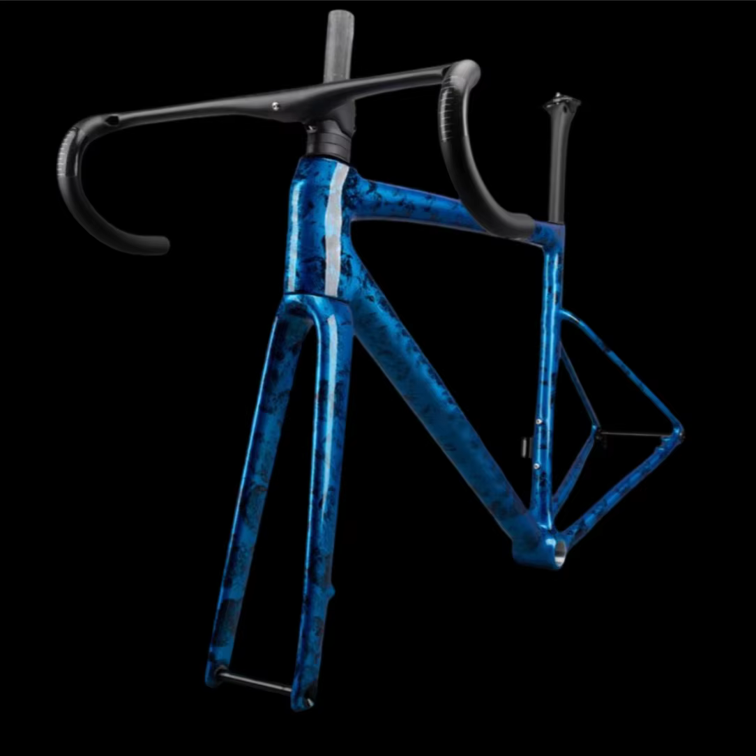 2025 nouveau 1:1 peinture cadre en carbone 700c cadre de vélo de route poignée + fourche + tige de s