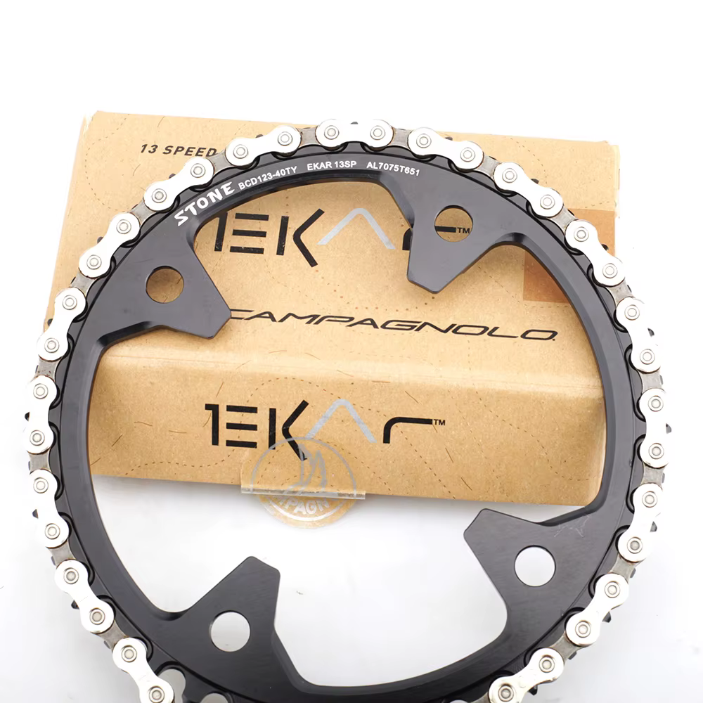 Plateau de vélo en pierre BCD123 38T - 50T, anneau de chaîne circulaire, 4 bras, dents étroites et l