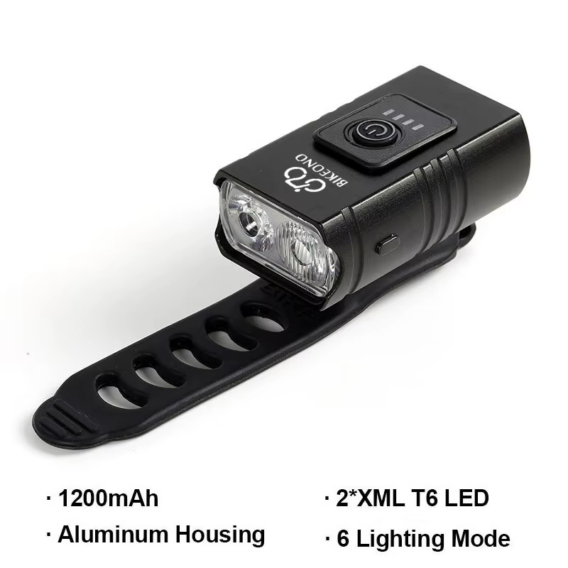 Lumière de vélo USB Rechargeable vtt lampe avant phare lampe de poche éclairage de vélo lampe de poc