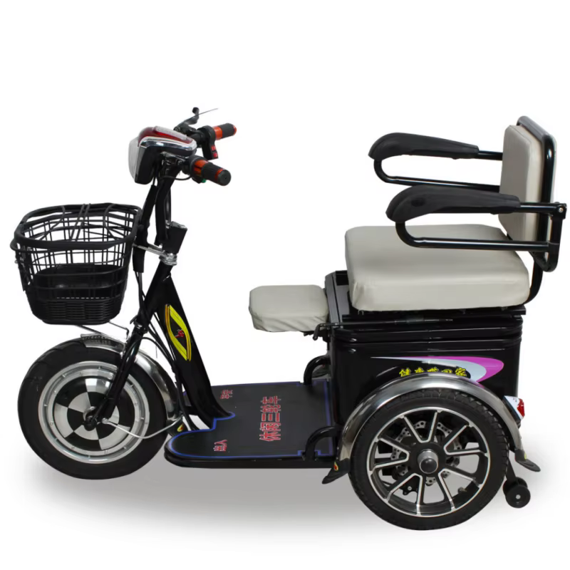 Trottinette Électrique Tout Terrain à 3 Roues avec Siège Accoudoir, 350W, Autonomie de 40km, pour Ad