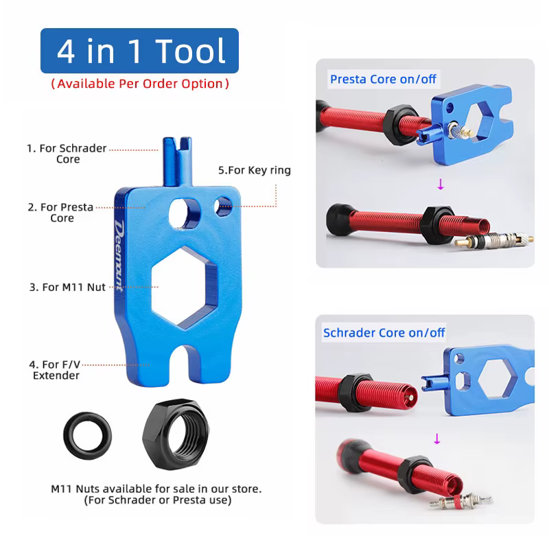Deemount noyau de Valve Presta de qualité supérieure 2/6/12 pièces en laiton CNC FV vtt Tubes de vél